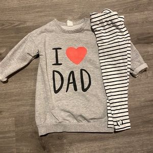 H&M baby girl sweater & leggings set